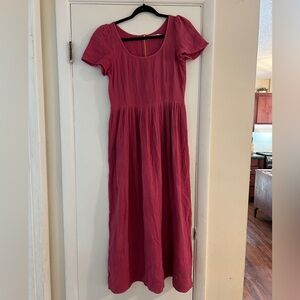Pink Christy Dawn Cotton Muslin Basic Dress